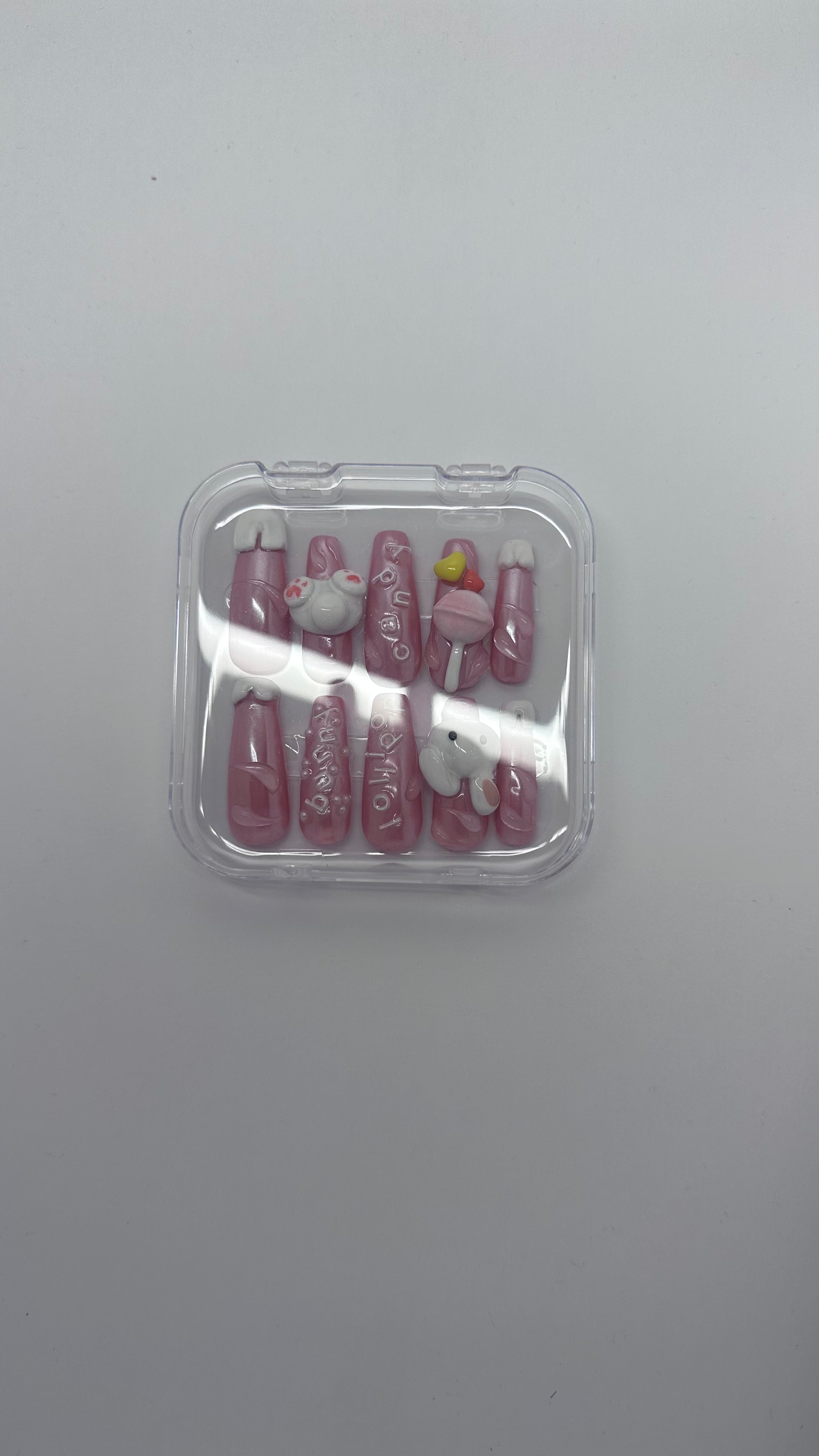 BUNNY CANDY - Carré long - FAUX ONGLE PressOnNail