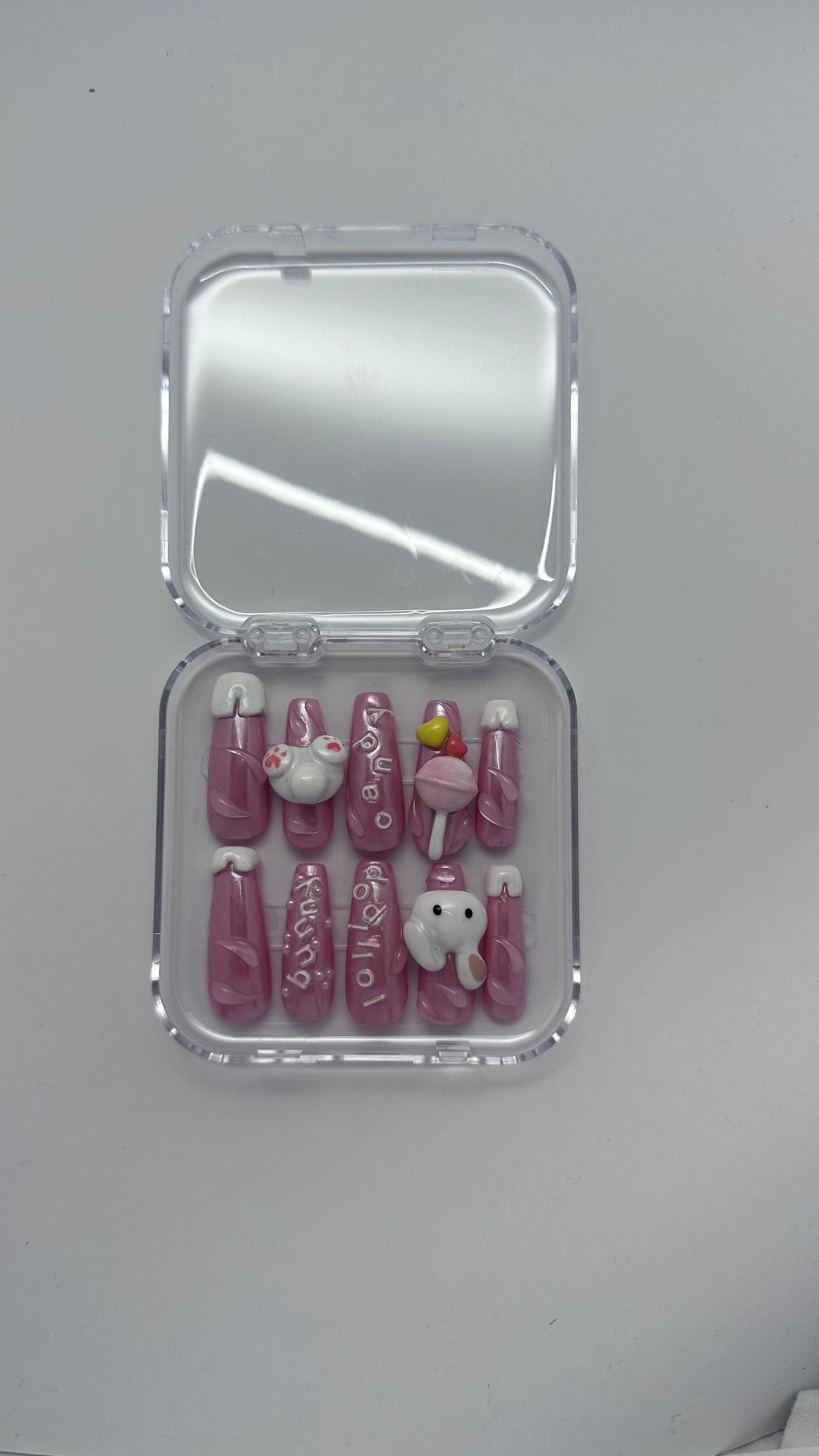 BUNNY CANDY - Carré long - FAUX ONGLE PressOnNail
