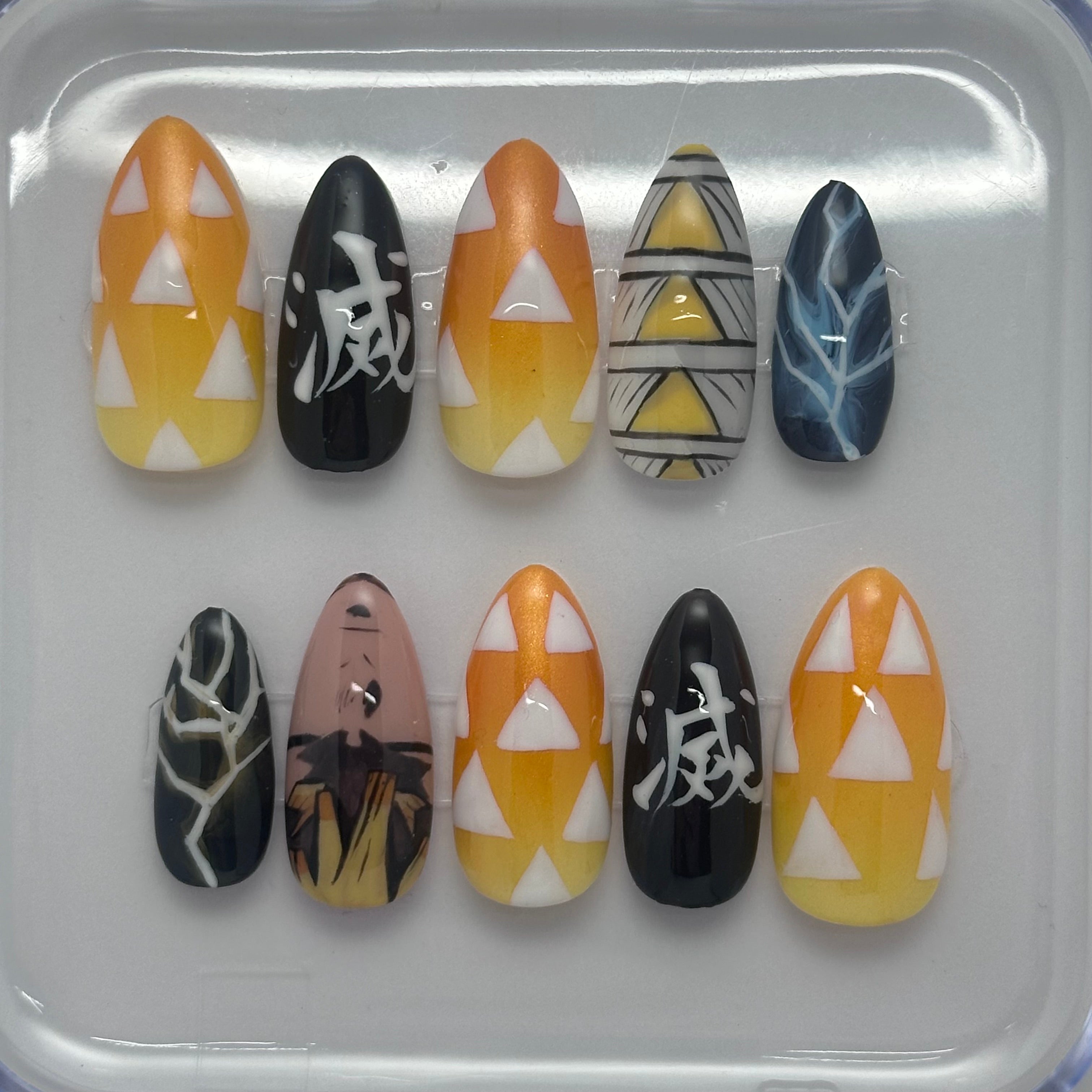 Zenitsu - Long Almond - PressOnNail False Nails