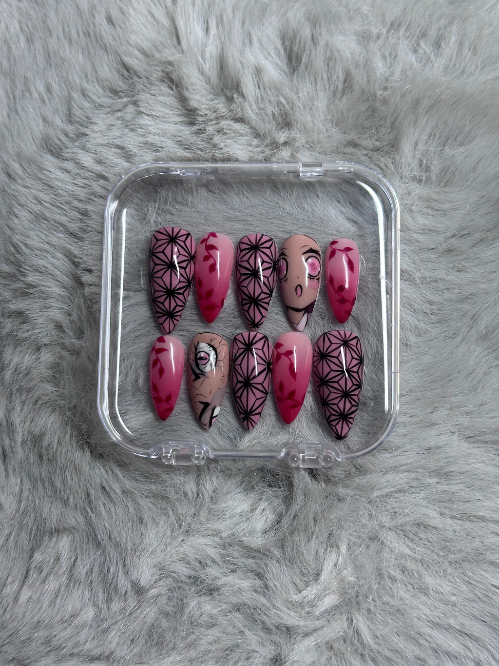 Nezuko - Stiletto/Amande long/ Amande court - FAUX ONGLE PressOnNail