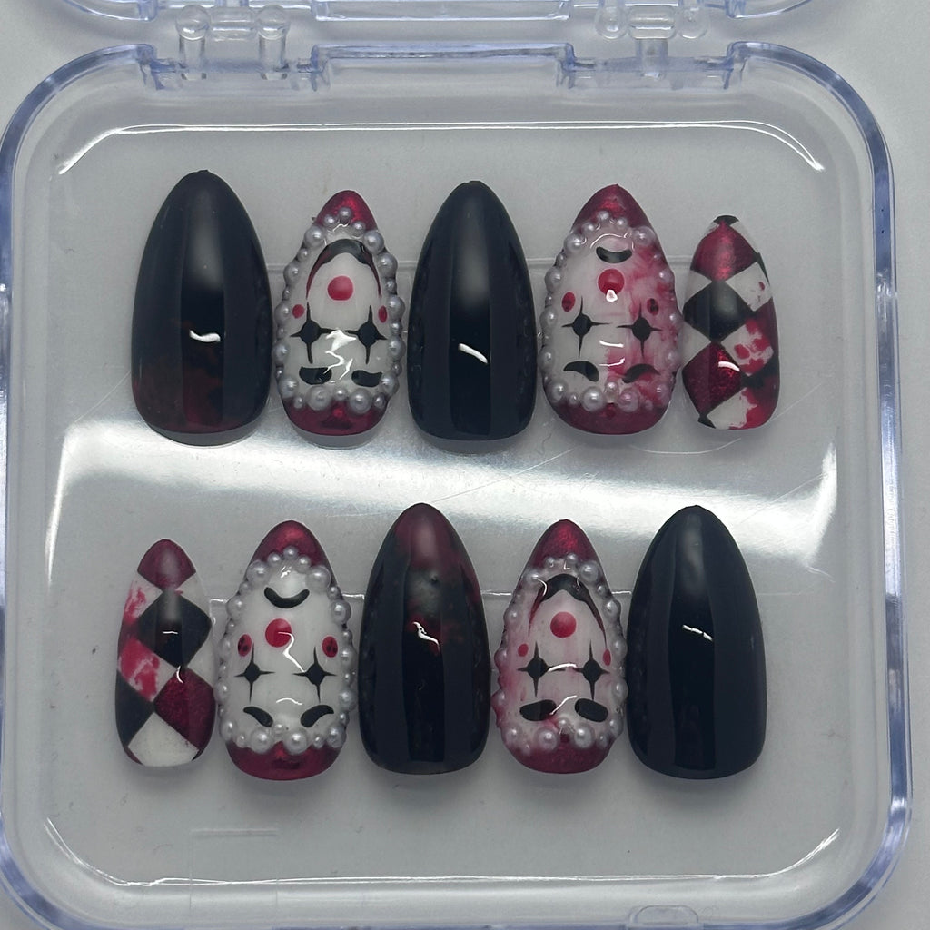 Happy Clown - Long Almond - PressOnNail False Nails