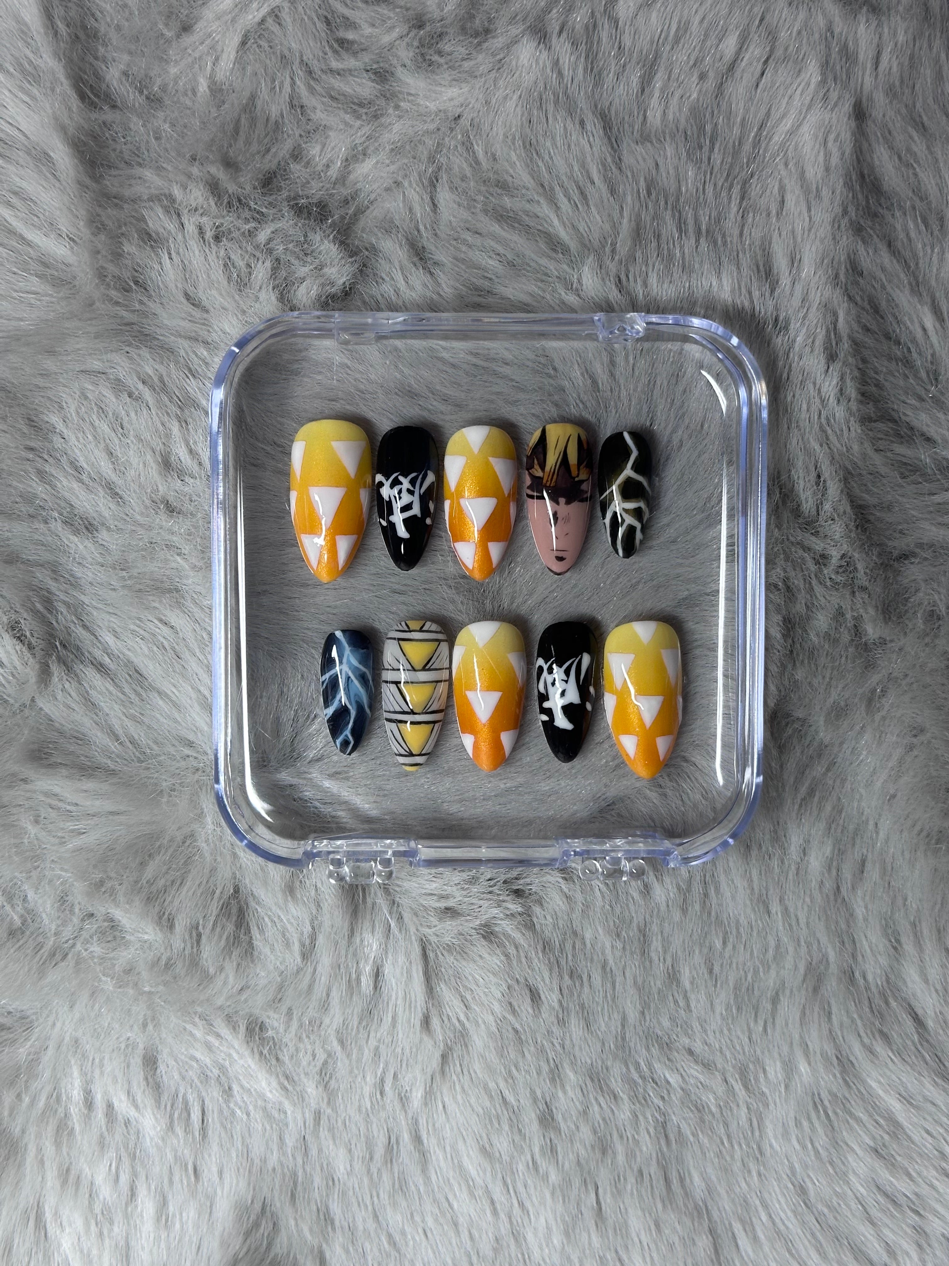 Zenitsu - Long Almond - PressOnNail False Nails