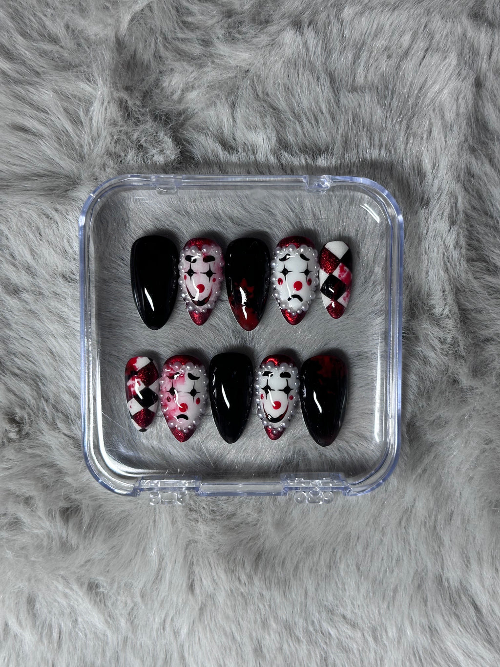 Happy Clown - Long Almond - PressOnNail False Nails