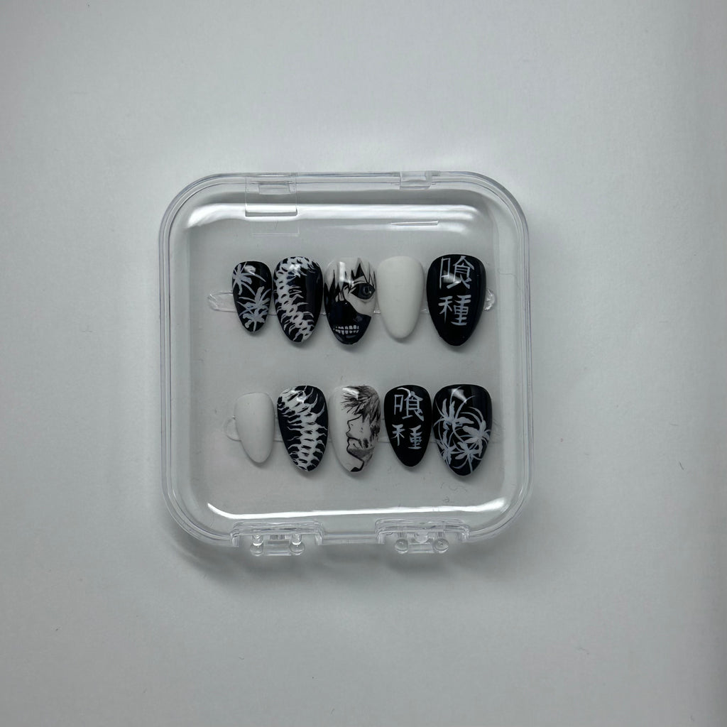 TOKYO GHOUL - AMANDE LONG/COURT - FAUX ONGLE PressOnNail