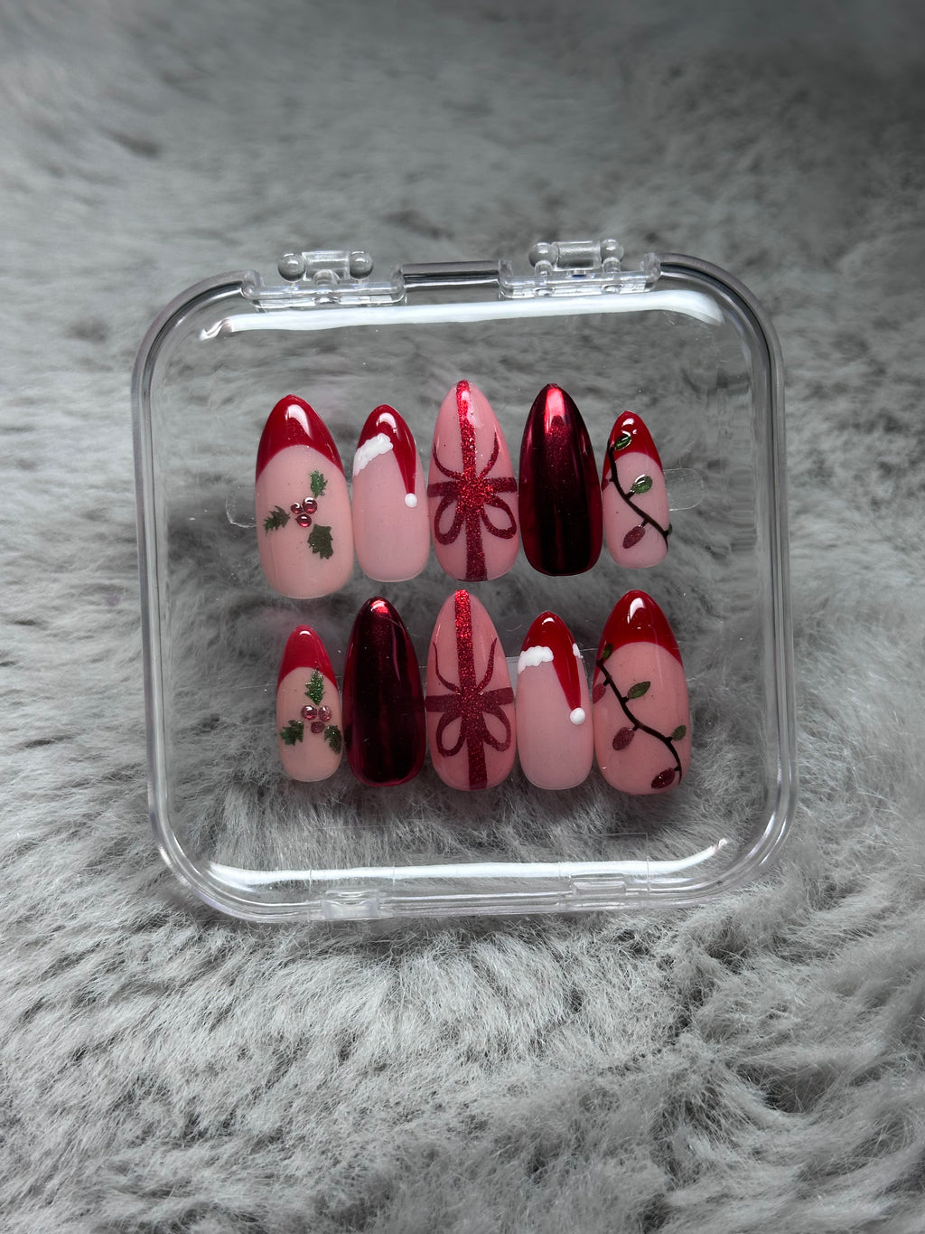 CHRISMAS - AMANDE LONG - FAUX ONGLE PressOnNail