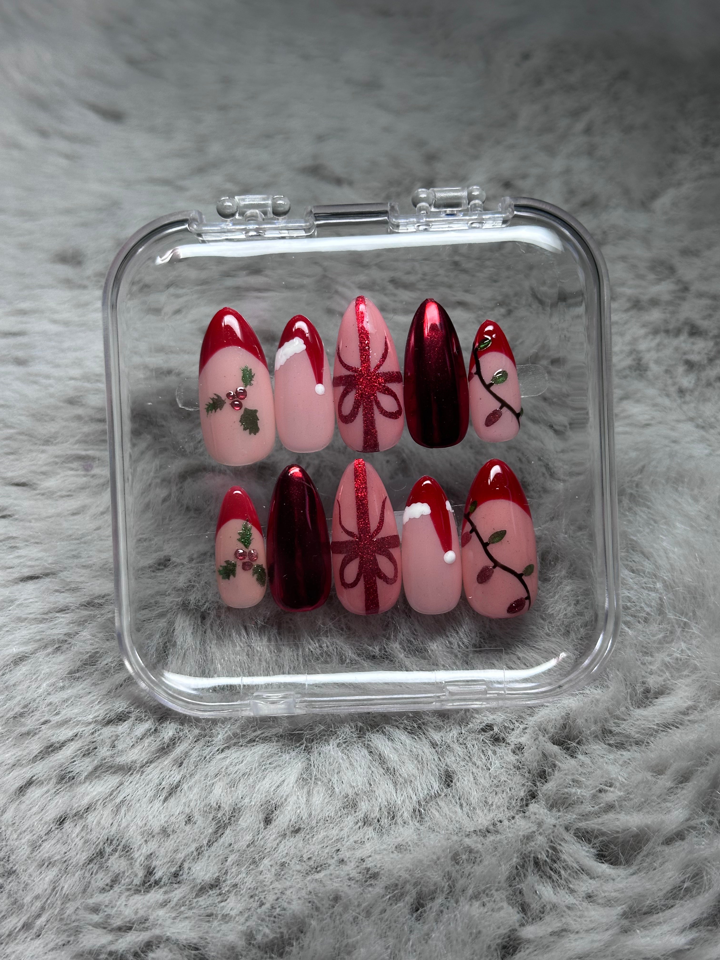 CHRISMAS - AMANDE LONG - FAUX ONGLE PressOnNail